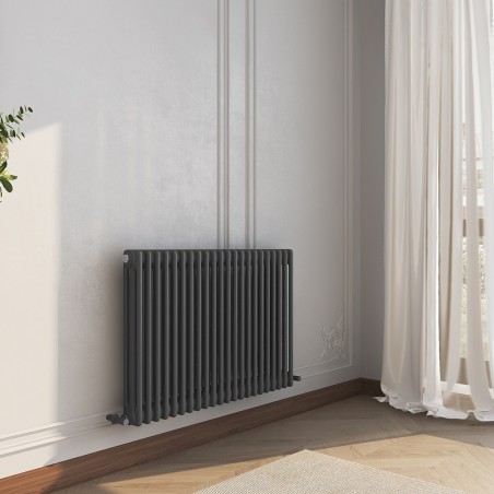 Heritage Classic Anthracite Horizontal 3 Column Radiator - 999mm x 600mm