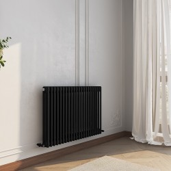 Heritage Classic Black Horizontal 3 Column Radiator - 999mm x 600mm