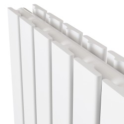 Sultan White Vertical Double Flat Panel Radiator - 452mm x 1800mm - Closeup