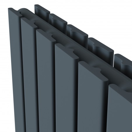 Sultan Anthracite Horizontal Double Flat Panel Radiator - 1212mm x 600mm