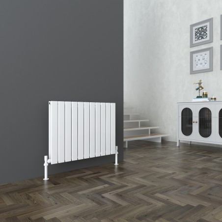 Sultan White Horizontal Double Flat Panel Radiator - 832mm x 600mm