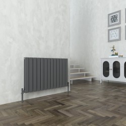 Sultan Anthracite Horizontal Double Flat Panel Radiator - 984mm x 600mm