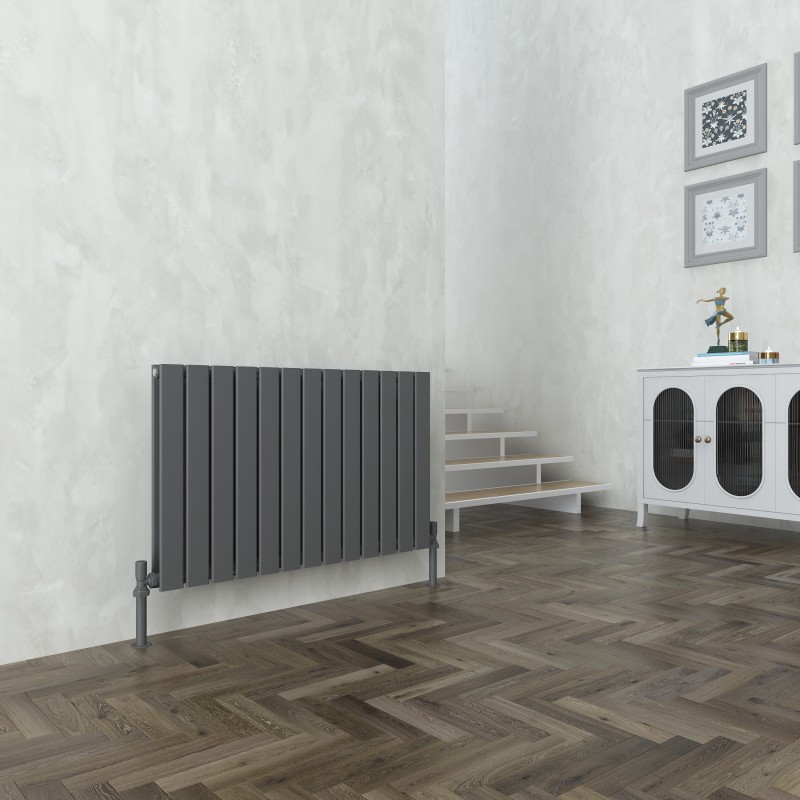 Sultan Anthracite Horizontal Double Flat Panel Radiator - 984mm x 600mm Sultan Anthracite Horizontal Double Flat Panel Radiator - 984mm x 600mm