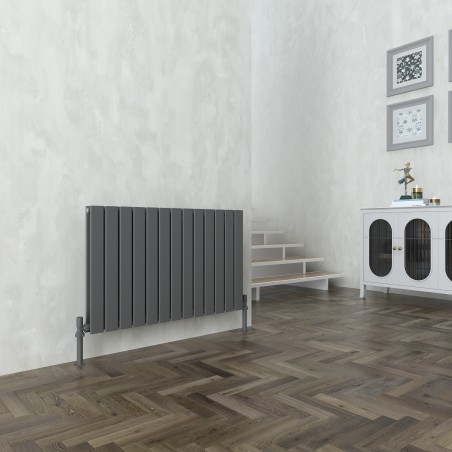Sultan Anthracite Horizontal Double Flat Panel Radiator - 984mm x 600mm
