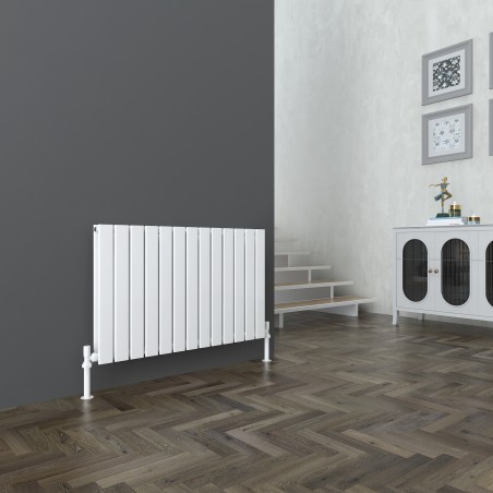 Sultan White Horizontal Double Flat Panel Radiator - 984mm x 600mm