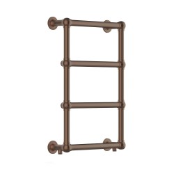 Alice Traditional Brushed Bronze Towel Rail - 500 x 750mm - Central Heating