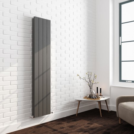 Sovereign Anthracite Double Aluminium Radiator - 375 x 1800mm