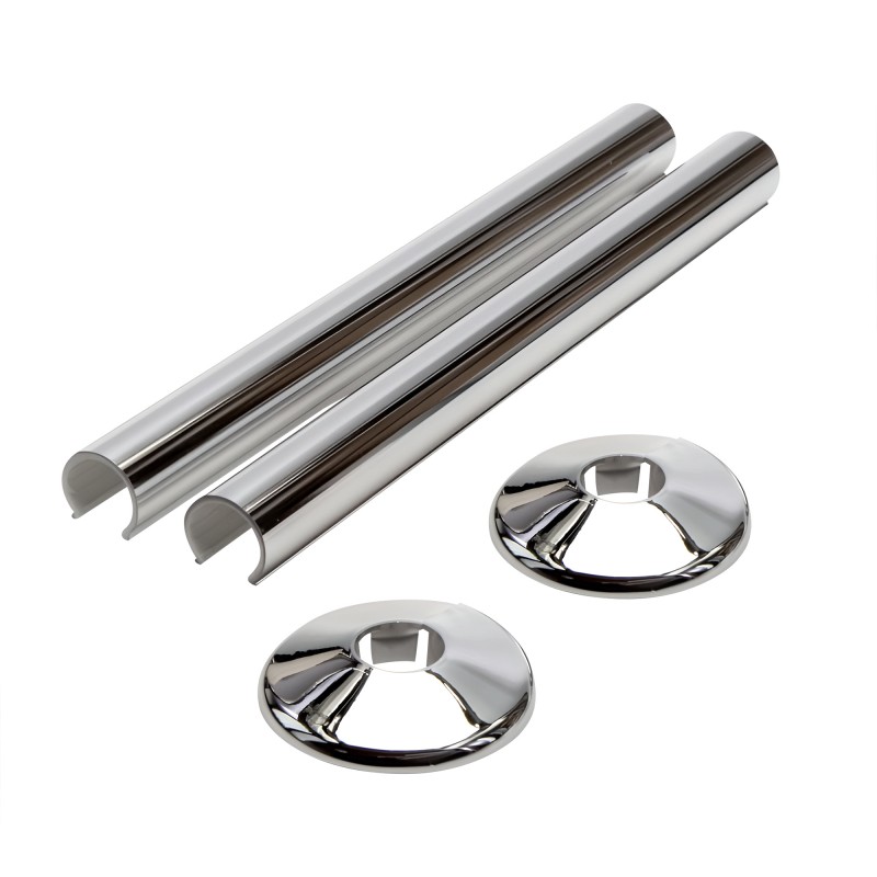 200mm Chrome "Snap On" Radiator Pipe & Collars 200mm Chrome "Snap On" Radiator Pipe & Collars