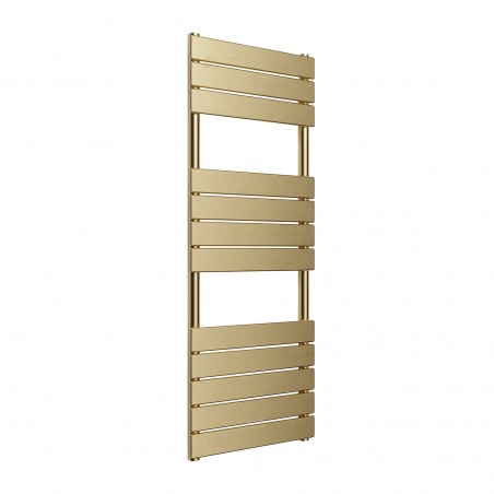 Solaris Brushed Brass Designer Towel Rail - 500 x 1200mm