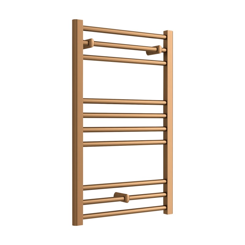 Volga Brushed Bronze Designer Towel Rail - 500 x 800mm Volga Brushed Bronze Designer Towel Rail - 500 x 800mm