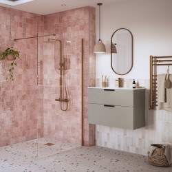 Volga Brushed Bronze Designer Towel Rail - 500 x 800mm