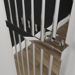 Chrome Towel Bar for King & Queen Radiators