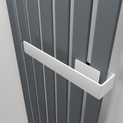 White Towel Bar for King & Queen Radiators