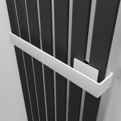 White Towel Bar for King & Queen Radiators