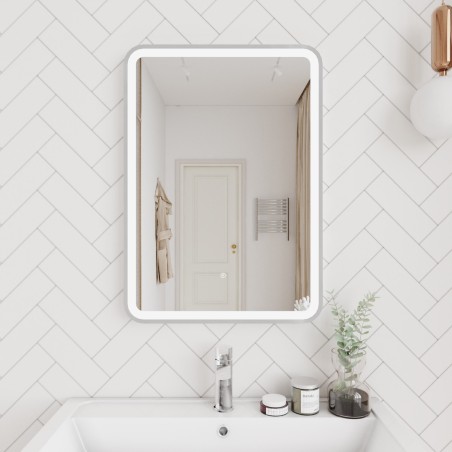 500 x 700mm Framed LED Mirror - Chrome