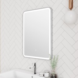 500 x 700mm Framed LED Mirror - Chrome - Insitu
