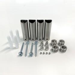 Brushed Stainless Steel Towel Rail - 600 x 1200mm
