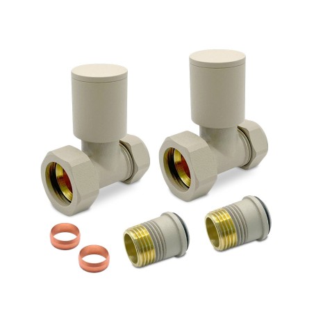 Cappuccino Radiator Valves Straight
