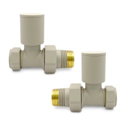 Cappuccino Radiator Valves Straight