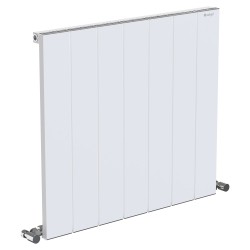 Radyal Tower Single Designer White Aluminium Horizontal Radiator - 660 x 600mm