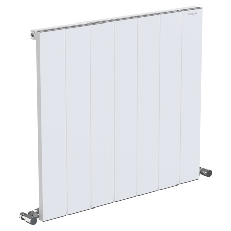 Radyal Tower Single Designer White Aluminium Horizontal Radiator - 660 x 600mm