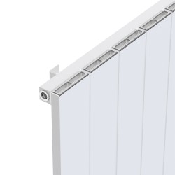 Radyal Tower Single White Aluminium Radiator Close Up