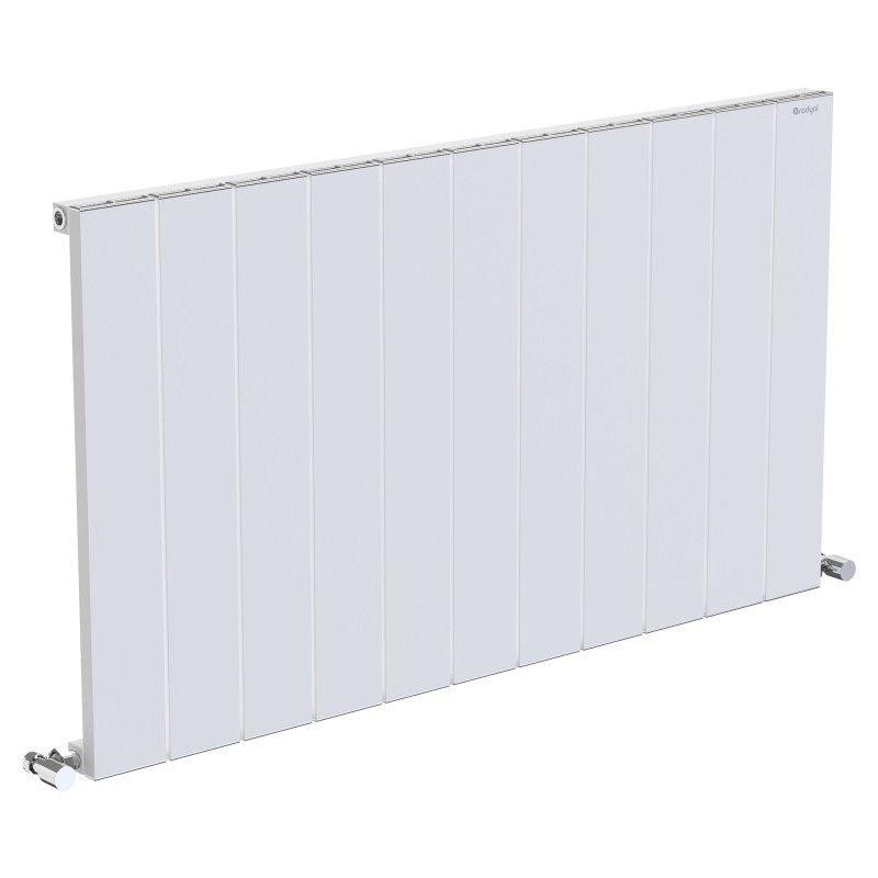 Radyal Tower Single Designer White Aluminium Horizontal Radiator - 1045 x 600mm Radyal Tower Single Designer White Aluminium Horizontal Radiator - 1045 x 600mm