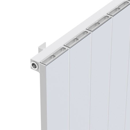 Radyal Tower Single Designer White Aluminium Horizontal Radiator - 1040 x 600mm