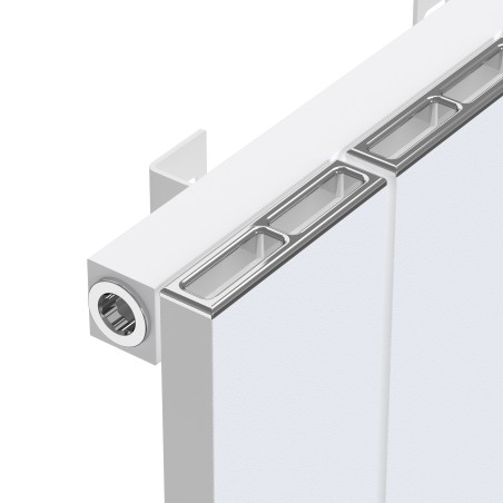 Radyal Tower Single Designer White Aluminium Vertical Radiator - 375 x 1800mm
