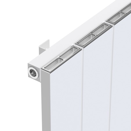 Radyal Tower Single Designer White Aluminium Vertical Radiator - 565 x 1800mm