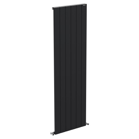 Radyal Tower Single Designer Black Aluminium Vertical Radiator - 565 x 1800mm