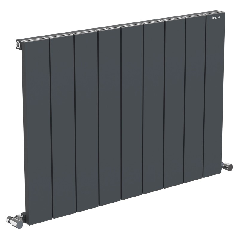 Radyal Tower Single Designer Anthracite Aluminium Horizontal Radiator - 850 x 600mm Radyal Tower Single Designer Anthracite Aluminium Horizontal Radiator - 850 x 600mm