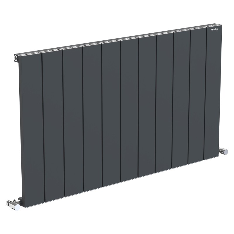 Radyal Tower Single Designer Anthracite Aluminium Horizontal Radiator - 1040 x 600mm Radyal Tower Single Designer Anthracite Aluminium Horizontal Radiator - 1040 x 600mm