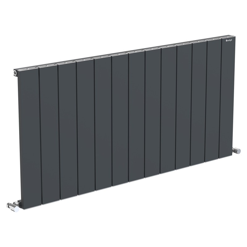 Radyal Tower Single Designer Anthracite Aluminium Horizontal Radiator - 1235 x 600mm Radyal Tower Single Designer Anthracite Aluminium Horizontal Radiator - 1235 x 600mm