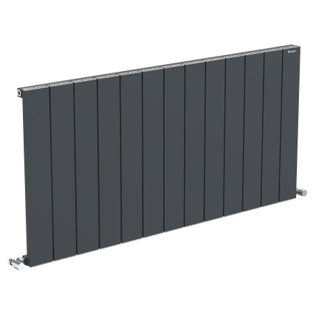 Radyal Tower Single Designer Anthracite Aluminium Horizontal Radiator - 1230 x 600mm