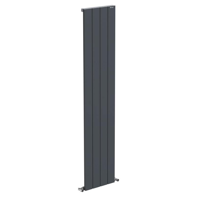 Radyal Tower Single Designer Anthracite Aluminium Vertical Radiator - 375 x 1800mm Radyal Tower Single Designer Anthracite Aluminium Vertical Radiator - 375 x 1800mm