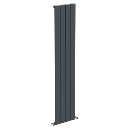 Radyal Tower Single Designer Anthracite Aluminium Vertical Radiator - 380 x 1800mm