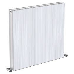 Radyal Tower Bold Double Designer White Aluminium Horizontal Radiator - 660 x 600mm