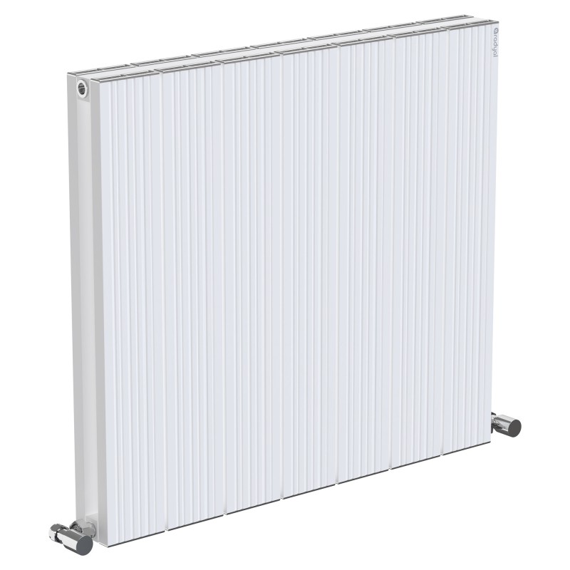 Radyal Tower Bold Double Designer White Aluminium Horizontal Radiator - 665 x 600mm Radyal Tower Bold Double Designer White Aluminium Horizontal Radiator - 665 x 600mm