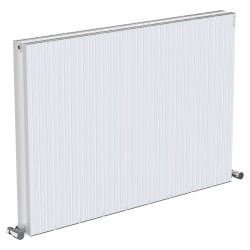 Radyal Tower Bold Double Designer White Aluminium Horizontal Radiator - 850 x 600mm
