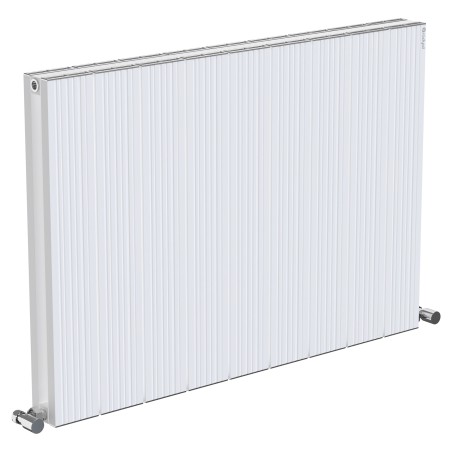 Radyal Tower Bold Double Designer White Aluminium Horizontal Radiator - 850 x 600mm