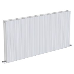Radyal Tower Bold Double Designer White Aluminium Horizontal Radiator - 1230 x 600mm