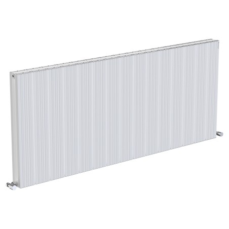 Radyal Tower Bold Double Designer White Aluminium Horizontal Radiator - 1420 x 600mm
