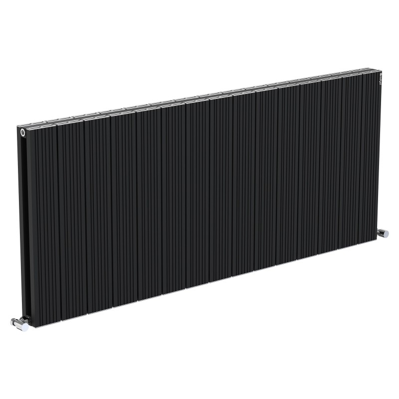 Radyal Tower Bold Double Designer Black Aluminium Horizontal Radiator - 1420 x 600mm Radyal Tower Bold Double Designer Black Aluminium Horizontal Radiator - 1420 x 600mm