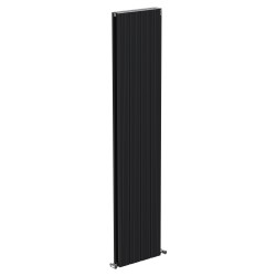 Radyal Tower Bold Double Designer Black Aluminium Vertical Radiator - 375 x 1800mm