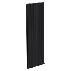 Radyal Tower Bold Double Designer Black Aluminium Vertical Radiator - 565 x 1800mm