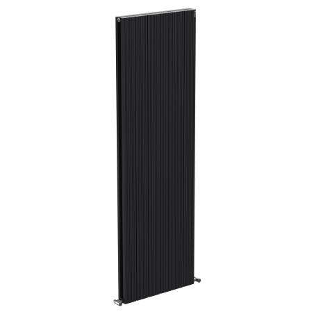 Radyal Tower Bold Double Designer Black Aluminium Vertical Radiator - 565 x 1800mm