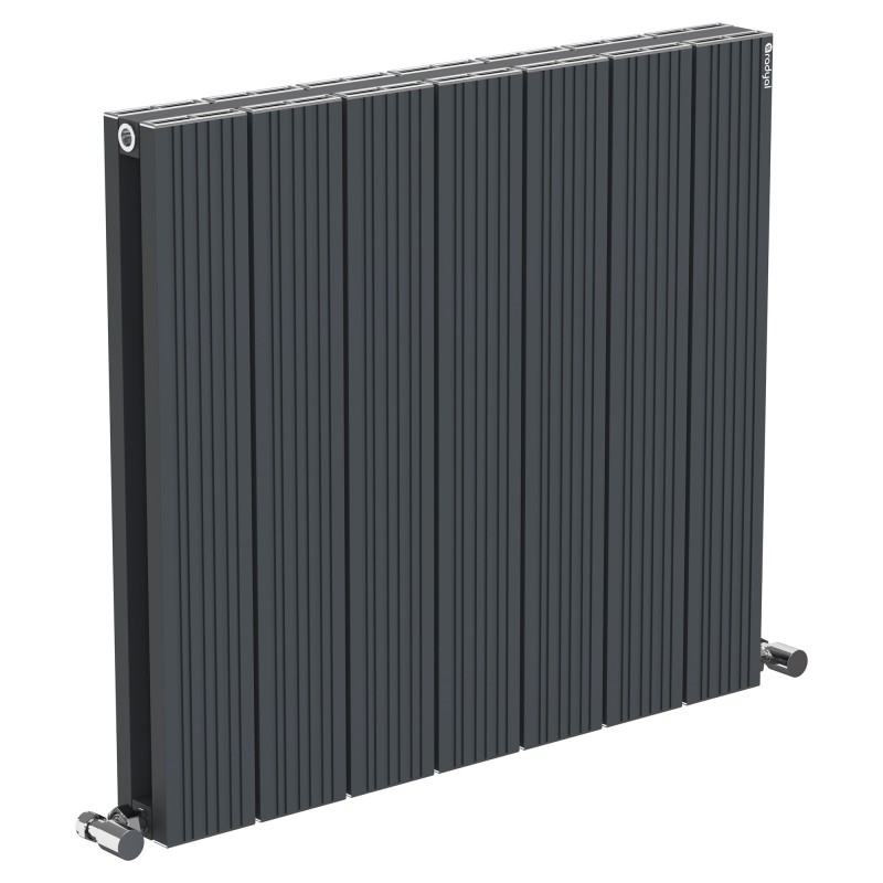 Radyal Tower Bold Double Designer Anthracite Aluminium Horizontal Radiator - 660 x 600mm Radyal Tower Bold Double Designer Anthracite Aluminium Horizontal Radiator - 660 x 600mm