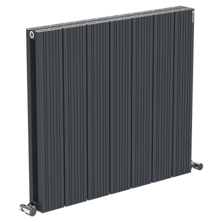 Radyal Tower Bold Double Designer Anthracite Aluminium Horizontal Radiator - 660 x 600mm