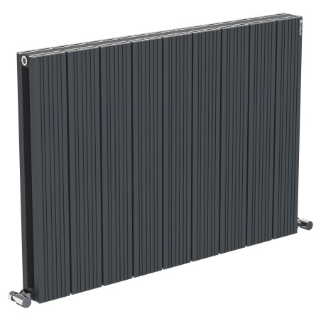 Radyal Tower Bold Double Designer Anthracite Aluminium Horizontal Radiator - 850 x 600mm